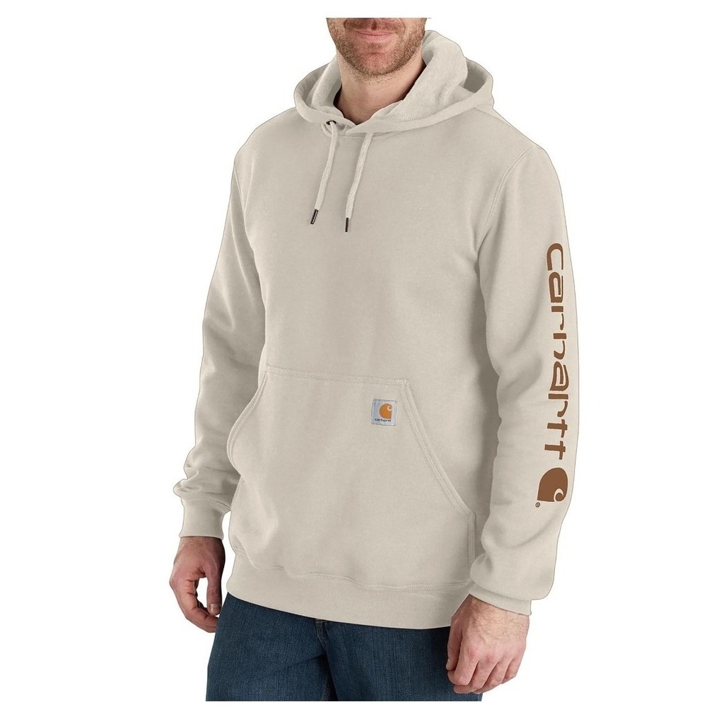 Men's Carhartt Loose Fit Midweight Logo Sleeve Graphic Hoodie Sz 2xl